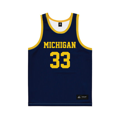 Michigan - NCAA Women's Basketball : Te'Yala Delfosse - Blue Basketball Jersey-0