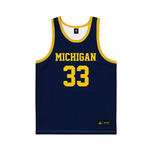 Michigan - NCAA Women's Basketball : Te'Yala Delfosse - Blue Basketball Jersey-0