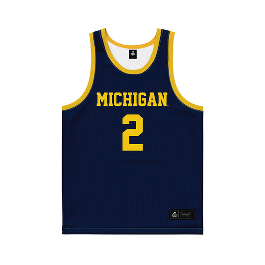 Michigan - NCAA Men's Basketball : Lorenzo Cason - Blue Basketball Jersey-0