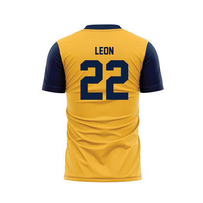 Michigan - NCAA Men's Soccer : Michael Leon - Maize Soccer Jersey-1