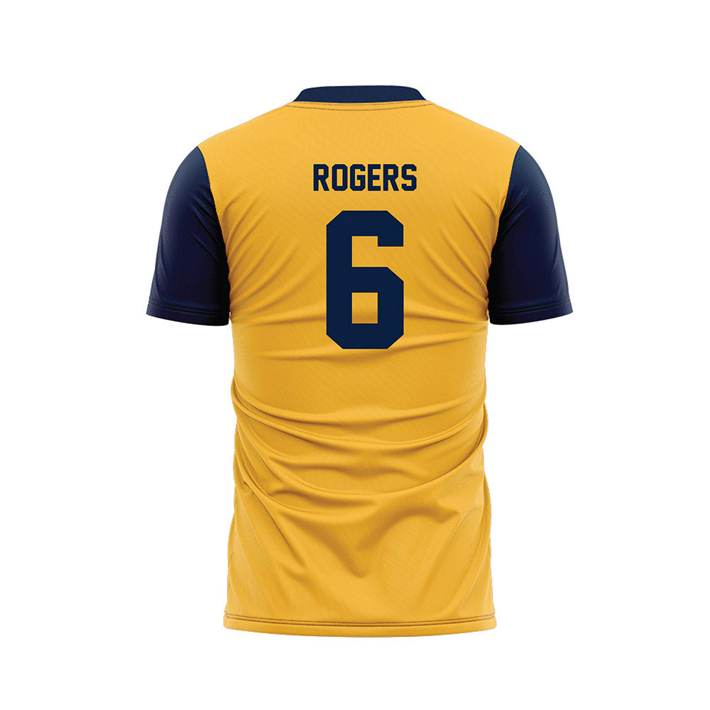 Michigan - NCAA Men's Soccer : Quin Rogers - Maize Soccer Jersey-1
