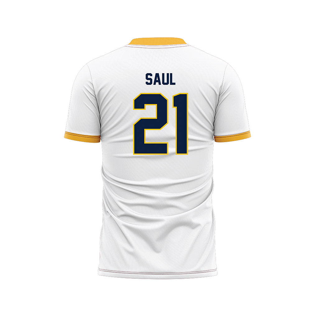 Michigan - NCAA Men's Soccer : Bode Saul - White Soccer Jersey-1