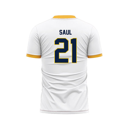 Michigan - NCAA Men's Soccer : Bode Saul - White Soccer Jersey-1
