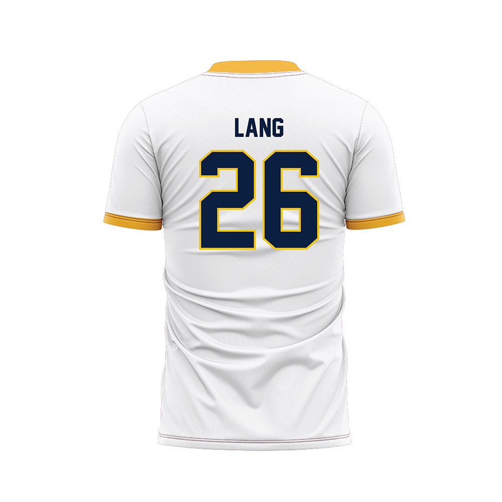 Michigan - NCAA Women's Soccer : Jenna Lang - White Soccer Jersey-1