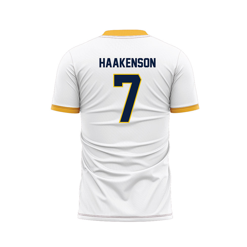 Michigan - NCAA Women's Soccer : Meredith Haakenson - White Soccer Jersey-1