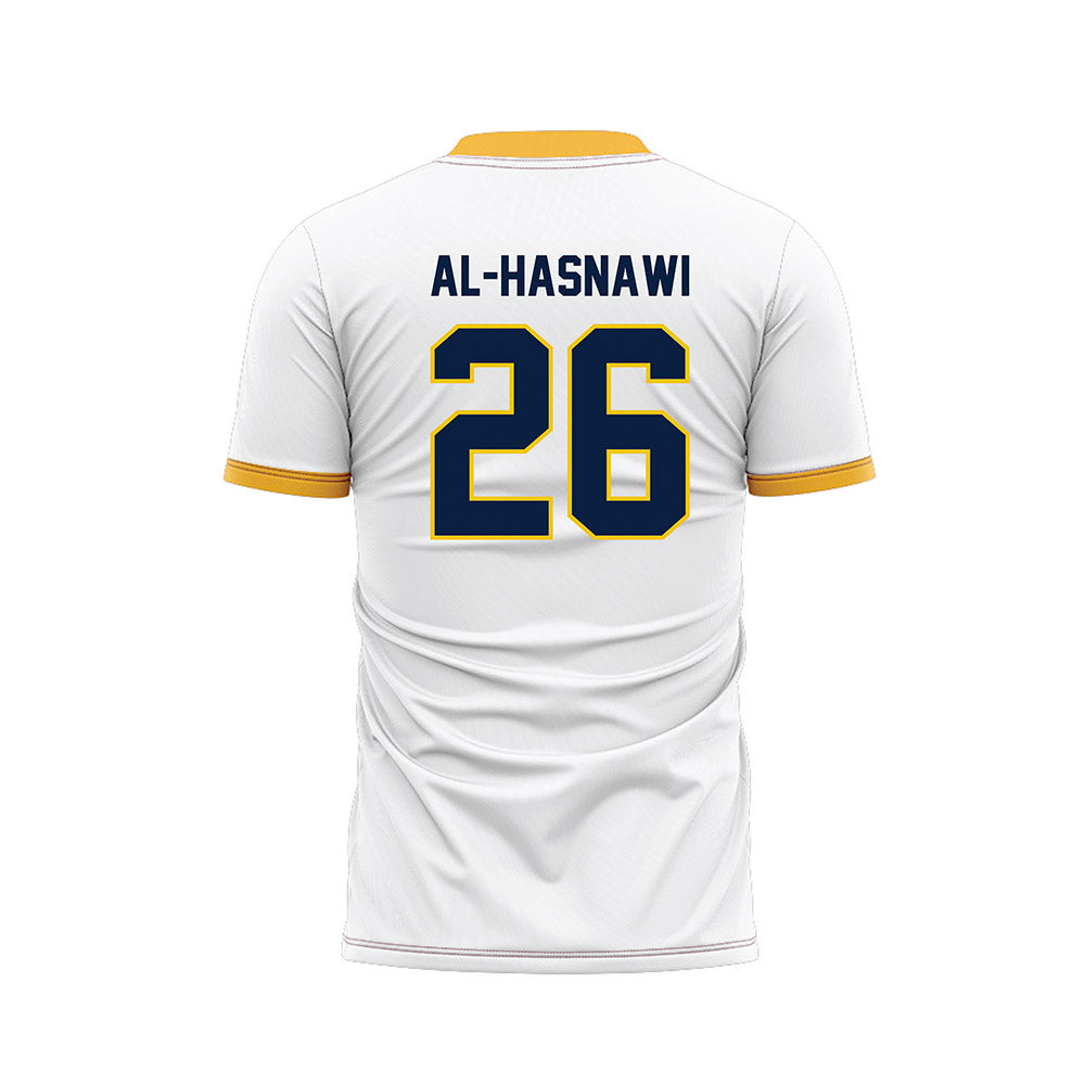 Michigan - NCAA Men's Soccer : Moshtaba Al-Hasnawi - White Soccer Jersey-1