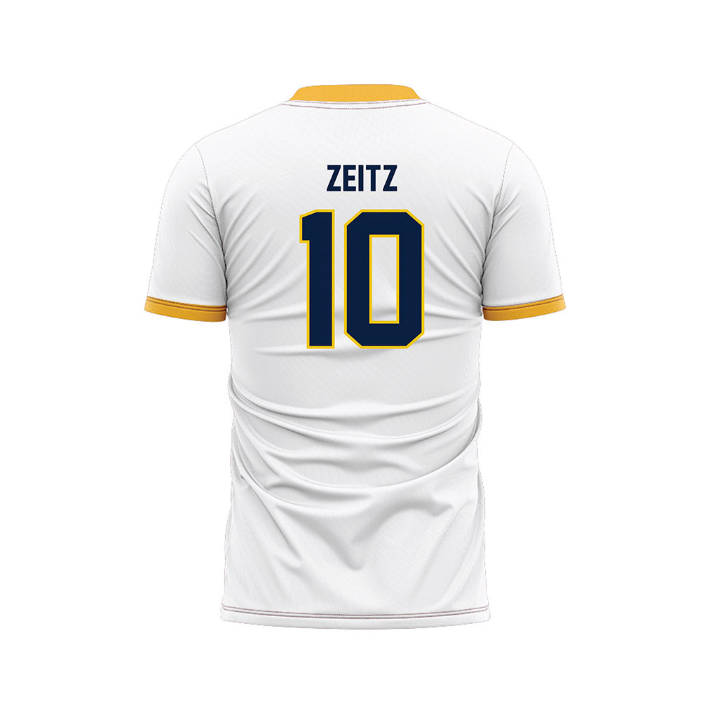 Michigan - NCAA Men's Soccer : Uriel Zeitz - White Soccer Jersey-1