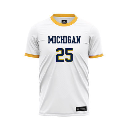 Michigan - NCAA Men's Soccer : Dubem Obilo - White Soccer Jersey-0
