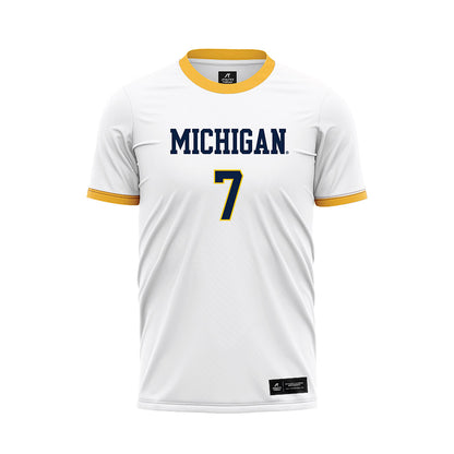 Michigan - NCAA Women's Soccer : Meredith Haakenson - White Soccer Jersey-0