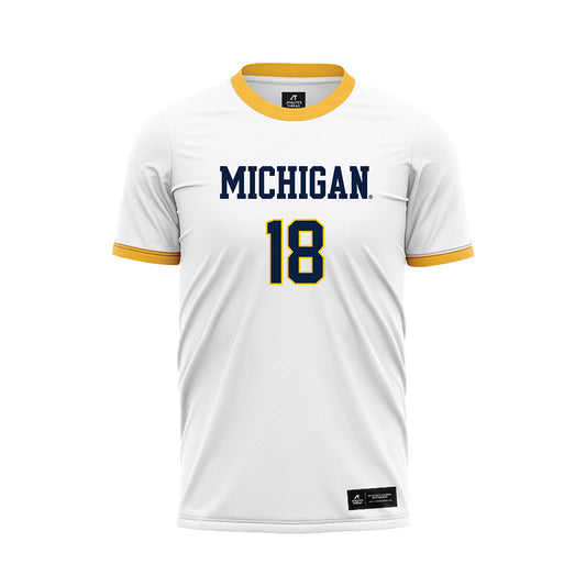Michigan - NCAA Men's Soccer : Zachary Martens - White Soccer Jersey-0