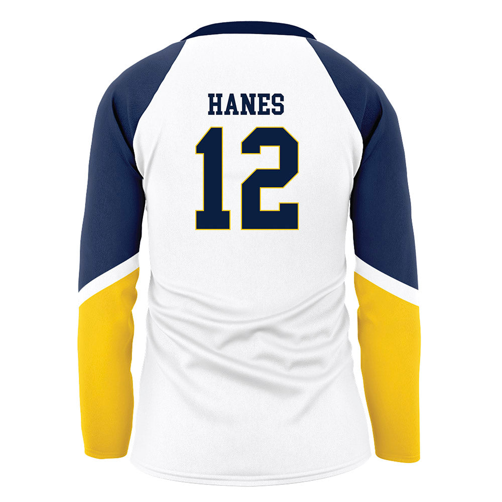 Michigan - NCAA Women's Volleyball : Jenna Hanes - White Volleyball Jersey-1