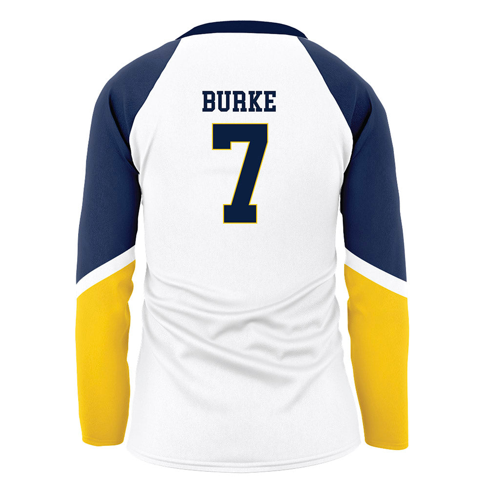 Michigan - NCAA Women's Volleyball : Morgan Burke - White Volleyball Jersey-1