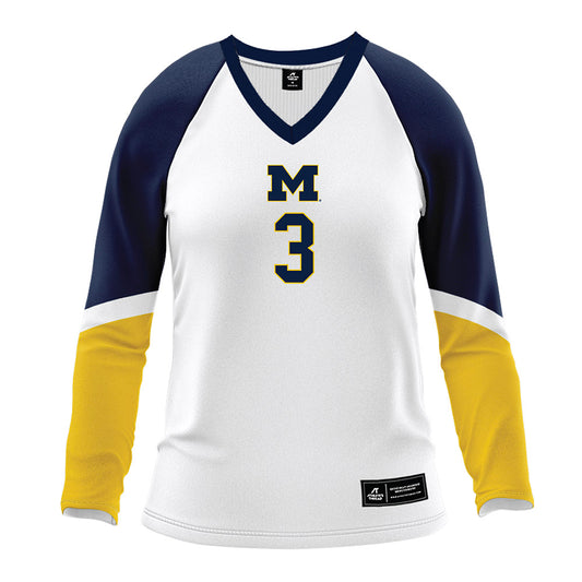Michigan - NCAA Women's Volleyball : Cymarah Gordon - White Volleyball Jersey-0