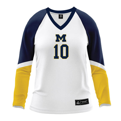 Michigan - NCAA Women's Volleyball : Carly Greskovics - White Volleyball Jersey-0