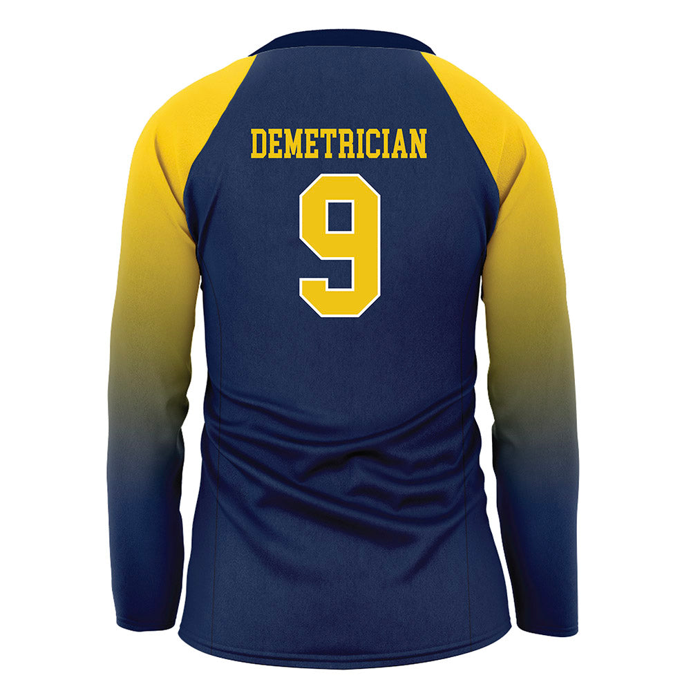Michigan - NCAA Women's Volleyball : Ella Demetrician - Blue Volleyball Jersey-1