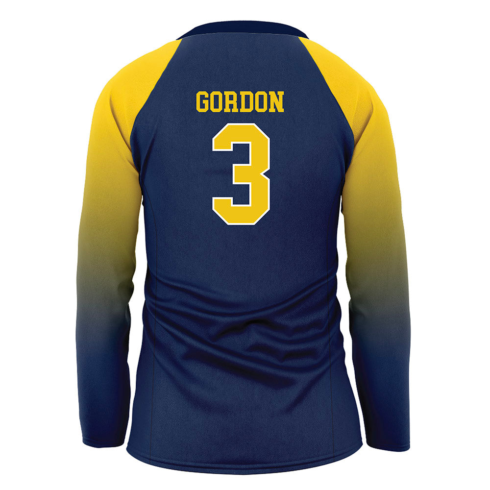 Michigan - NCAA Women's Volleyball : Cymarah Gordon - Blue Volleyball Jersey-1