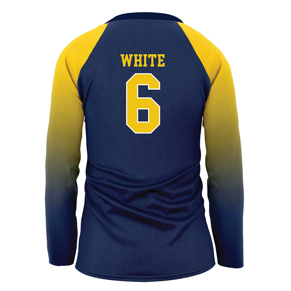 Michigan - NCAA Women's Volleyball : Ellie White - Blue Volleyball Jersey-1