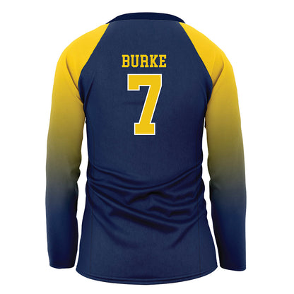 Michigan - NCAA Women's Volleyball : Morgan Burke - Blue Volleyball Jersey-1
