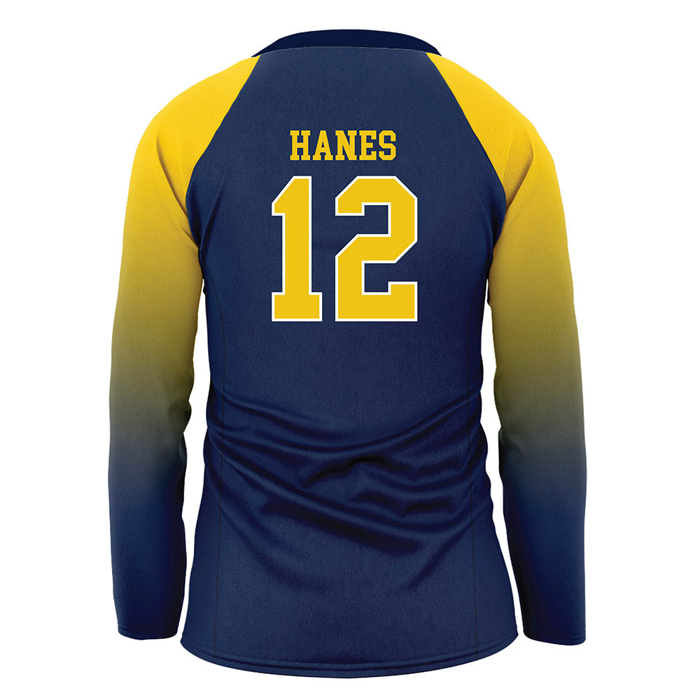 Michigan - NCAA Women's Volleyball : Jenna Hanes - Blue Volleyball Jersey-1