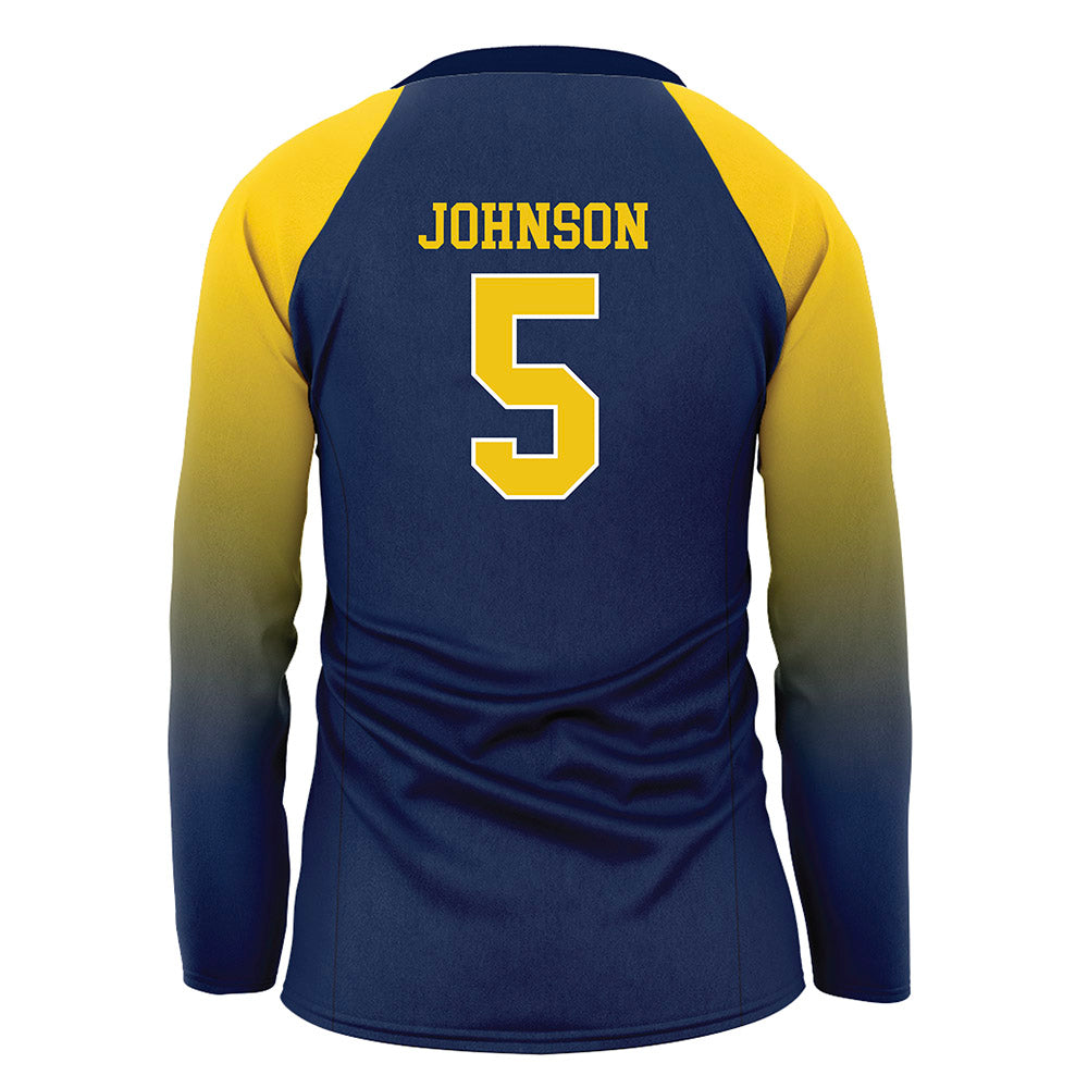 Michigan - NCAA Women's Volleyball : Lydia Johnson - Blue Volleyball Jersey-1