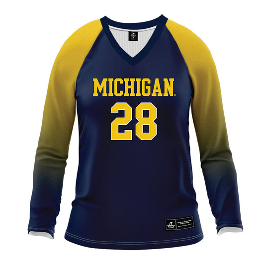 Michigan - NCAA Women's Volleyball : Trixie McMillin - Blue Volleyball Jersey-0
