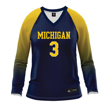 Michigan - NCAA Women's Volleyball : Cymarah Gordon - Blue Volleyball Jersey-0