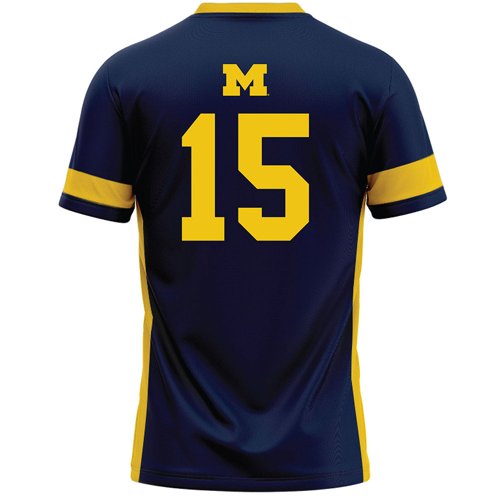 Michigan - NCAA Women's Lacrosse : Maya Rutherford - Lacrosse Jersey -1