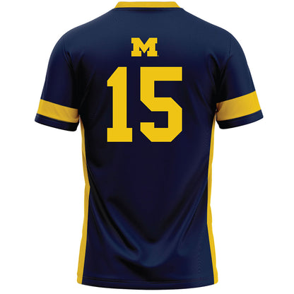 Michigan - NCAA Women's Lacrosse : Maya Rutherford - Lacrosse Jersey -1