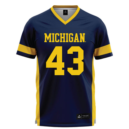 Michigan - NCAA Men's Lacrosse : Kevin Kearns - Lacrosse Jersey -0