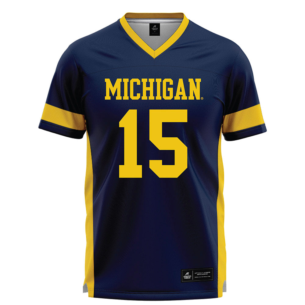 Michigan - NCAA Women's Lacrosse : Maya Rutherford - Lacrosse Jersey -0