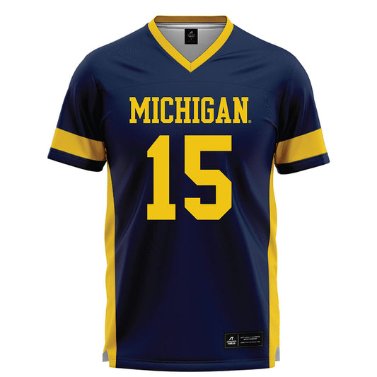Michigan - NCAA Women's Lacrosse : Maya Rutherford - Lacrosse Jersey -0