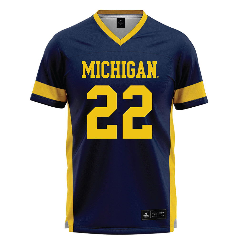 Michigan - NCAA Women's Lacrosse : Truus van Wees - Lacrosse Jersey -0