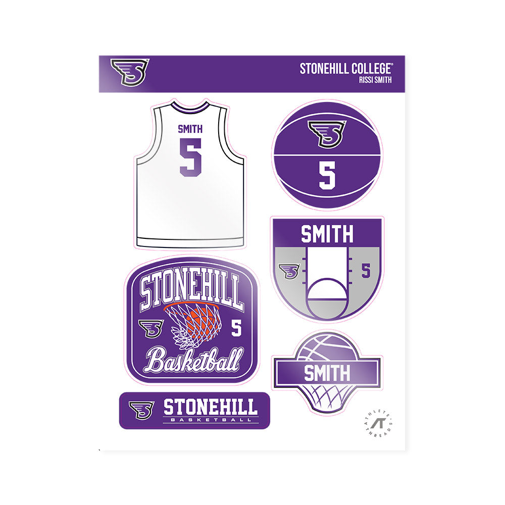 Stonehill - NCAA Women's Basketball : Rissi Smith - Sticker Sheet-0