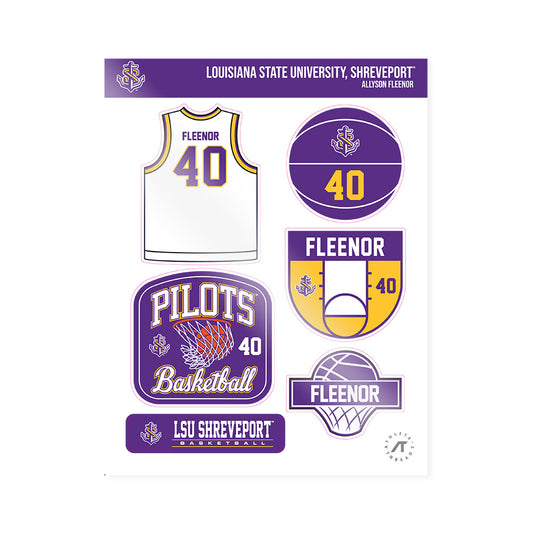 LSUS - NCAA Women's Basketball : Allyson Fleenor - Sticker Sheet-0