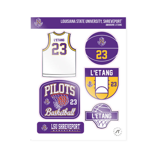 LSUS - NCAA Women's Basketball : Amandine L’Etang - Sticker Sheet-0