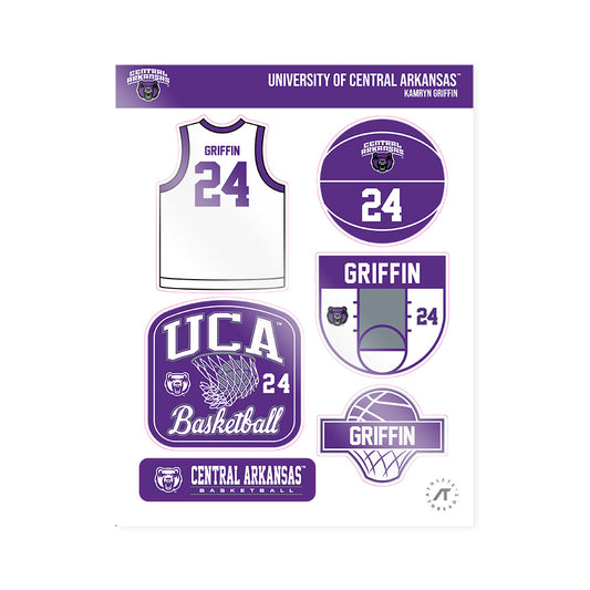 Central Arkansas - NCAA Women's Basketball : Kamryn Griffin - Sticker Sheet-0