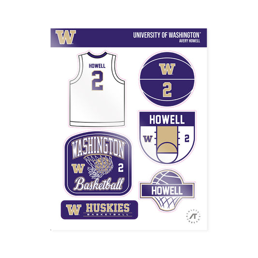 Washington - NCAA Women's Basketball : Avery Howell - Sticker Sheet-0