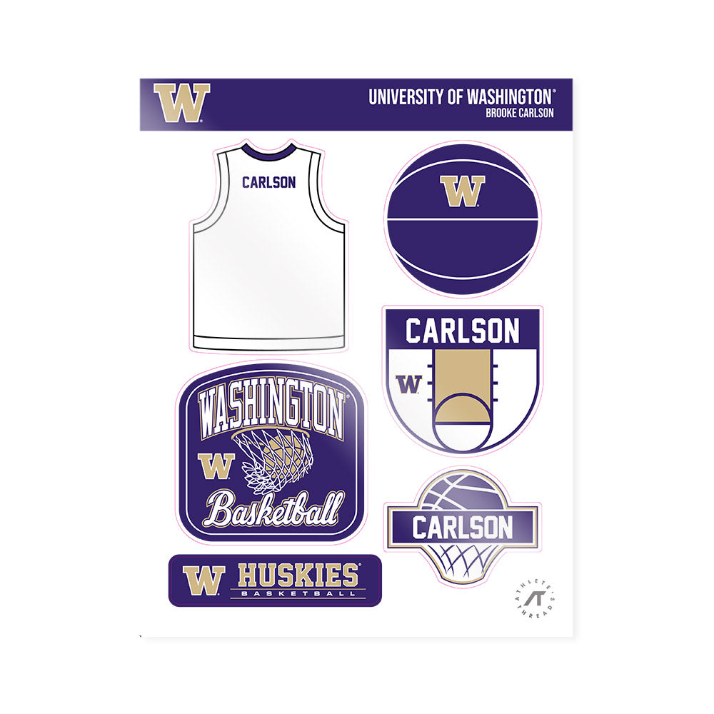 Washington - NCAA Women's Basketball : Brooke Carlson - Sticker Sheet-0