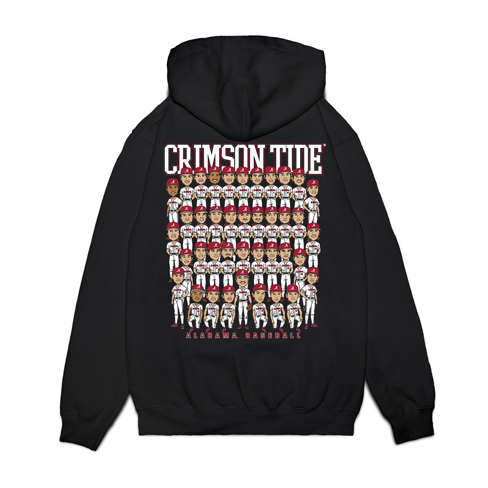 Alabama - NCAA Baseball : Team Caricature Premium Hooded Sweatshirt-1