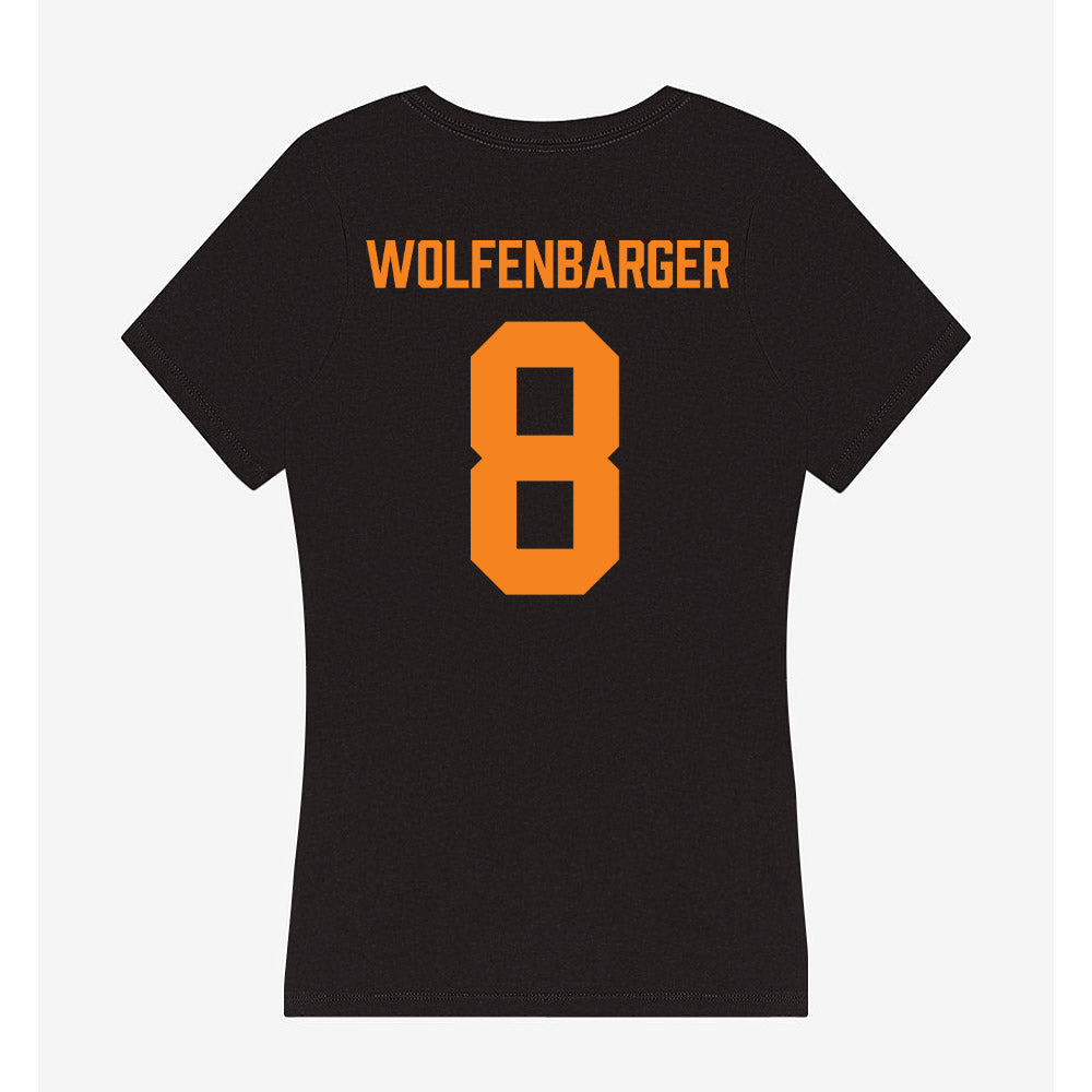 Tennessee - NCAA Women's Basketball : Jersey Wolfenbarger - Women's V-Neck T-Shirt-1