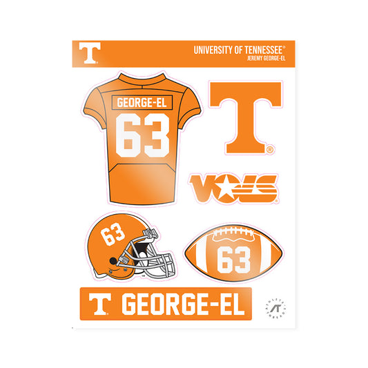 Tennessee - NCAA Football : Jeremy George-El - Sticker Sheet-0