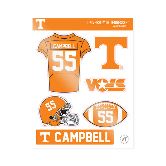 Tennessee - NCAA Football : Amare Campbell - Sticker Sheet-0