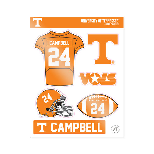 Tennessee - NCAA Football : Amare Campbell - Sticker Sheet-0