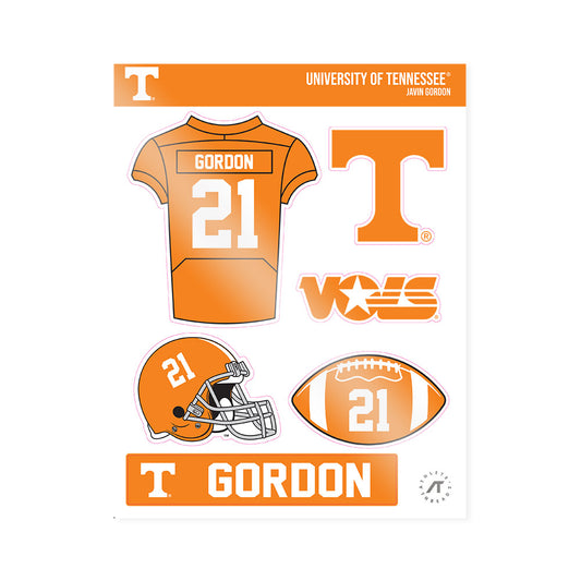 Tennessee - NCAA Football : Javin Gordon - Sticker Sheet-0