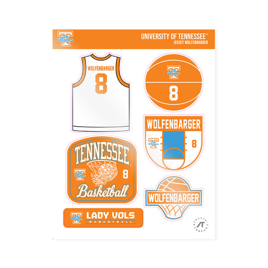 Tennessee - NCAA Women's Basketball : Jersey Wolfenbarger - Sticker Sheet-0