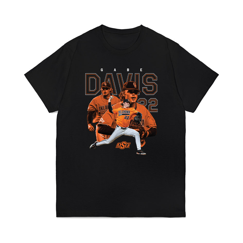 Oklahoma State - NCAA Baseball : Gabe Davis - Collage Premium T-Shirt-0