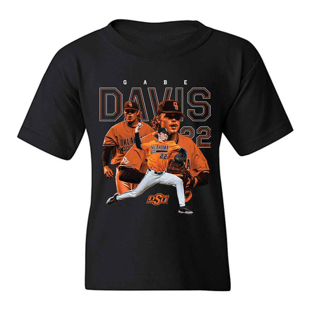 Oklahoma State - NCAA Baseball : Gabe Davis - Collage Youth T-Shirt-0