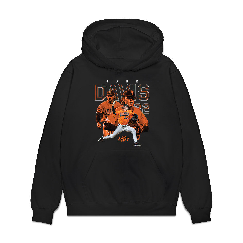 Oklahoma State - NCAA Baseball : Gabe Davis - Collage Premium Hooded Sweatshirt-0