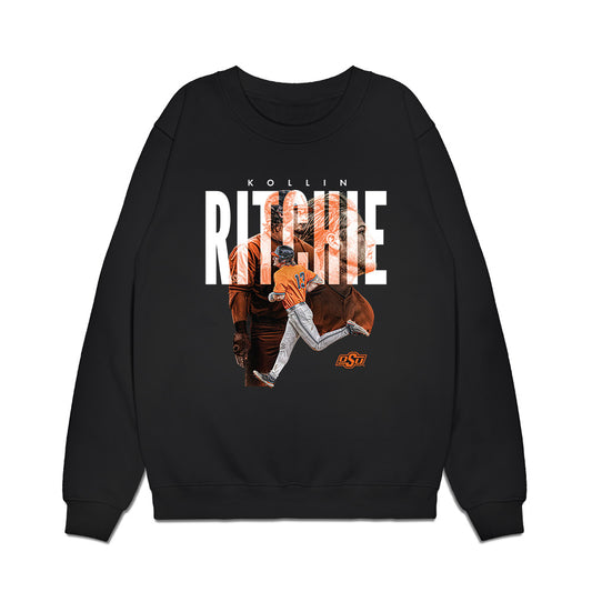 Oklahoma State - NCAA Baseball : Kollin Ritchie - Collage Premium Crewneck Sweatshirt-0