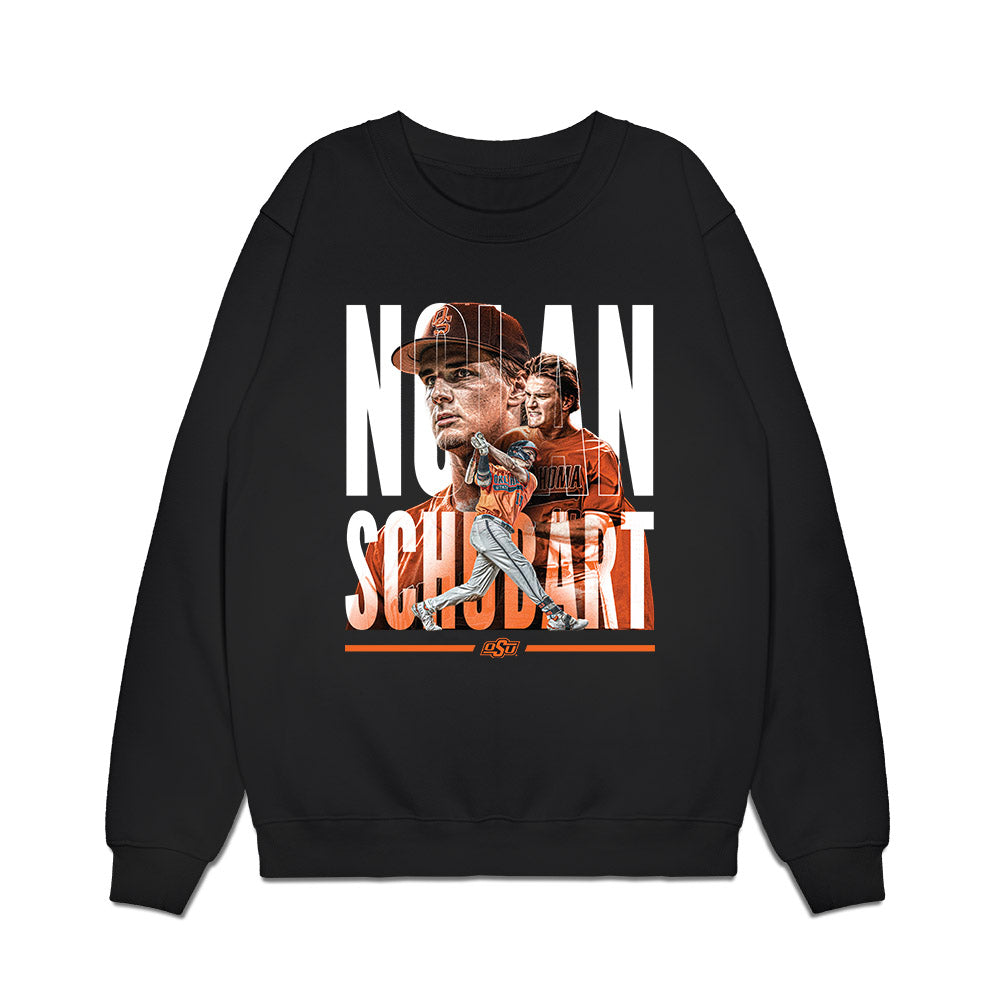 Oklahoma State - NCAA Baseball : Nolan Schubart - Collage Premium Crewneck Sweatshirt-0
